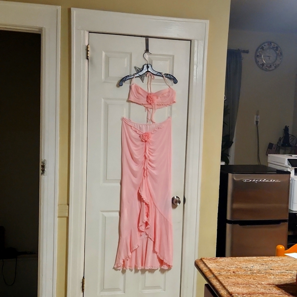Pink Two-Piece Dress Set